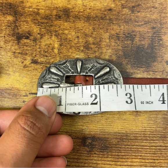 Polo Ralph Lauren Western Concho Belt Womens Size Small Brown Leather Rodeo - Picture 11 of 16